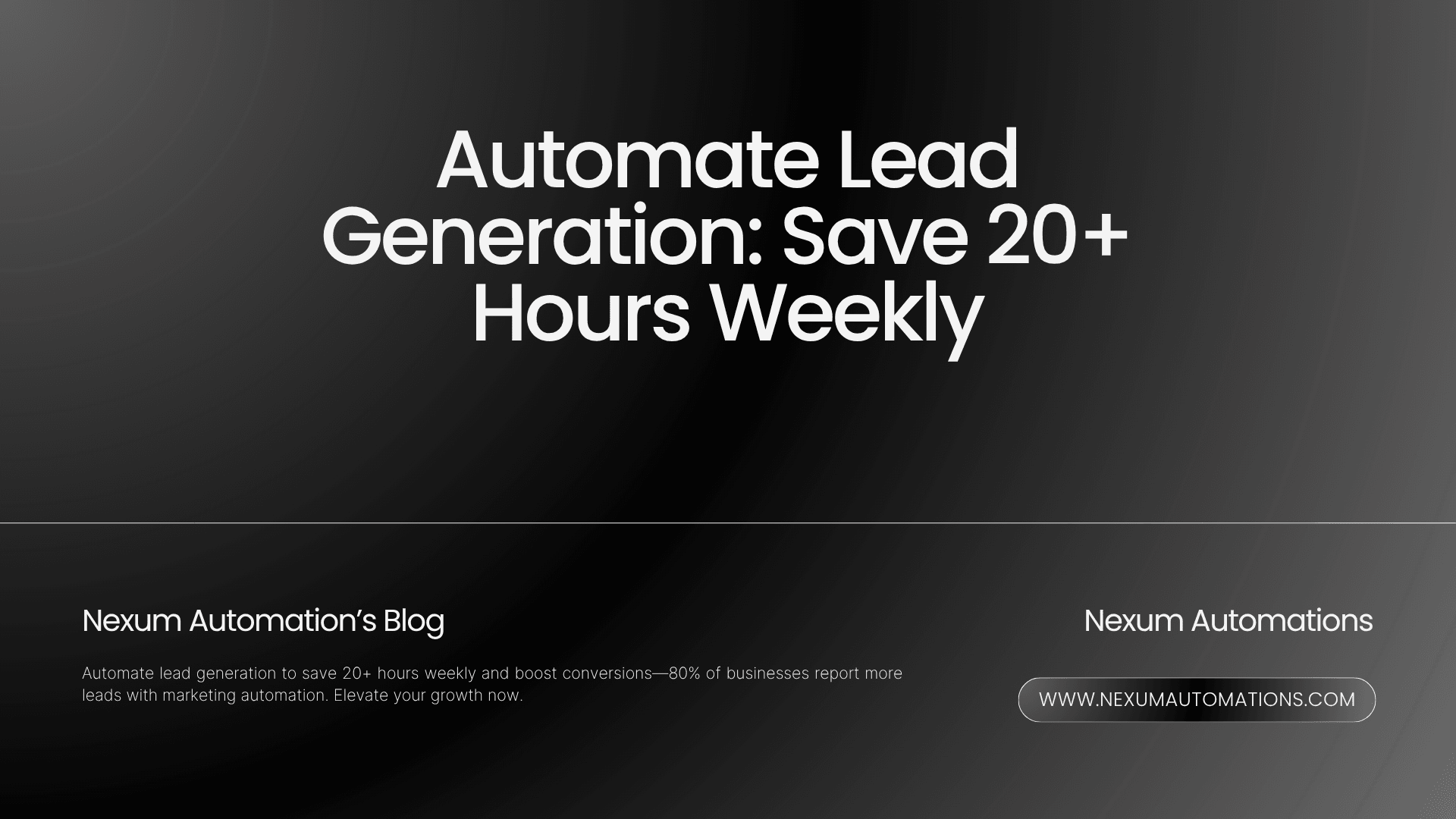Automate Lead Generation: Save 20+ Hours Weekly