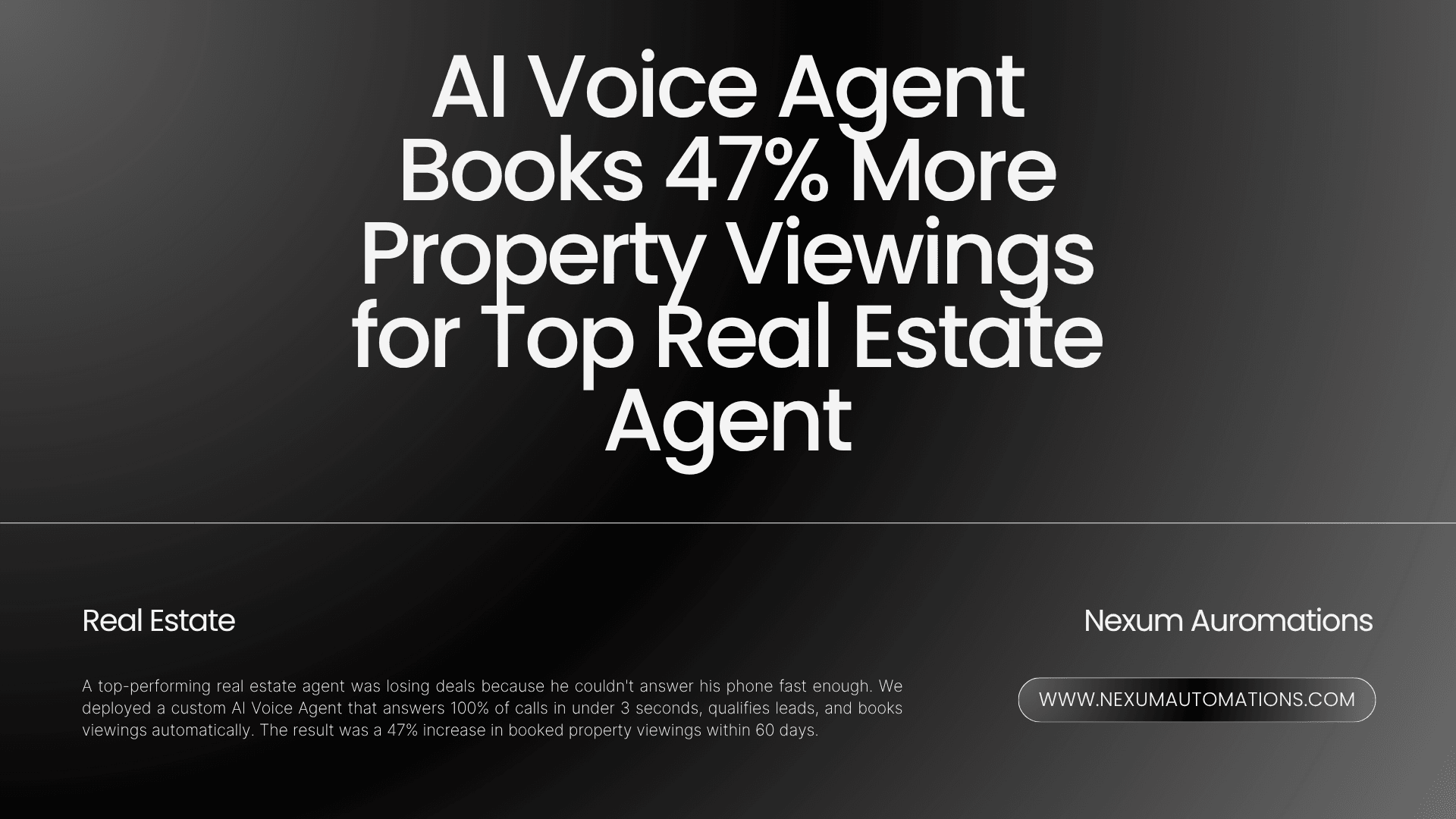 AI Voice Agent Books 47% More Property Viewings for Top Real Estate Agent